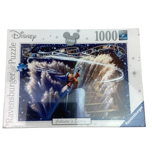 Ravensburger Disney Fantasia Sorcerers Apprentice 1000-Piece Collectors Jigsaw P - Picture 1 of 9